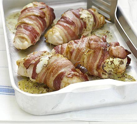 Mustard-stuffed chicken