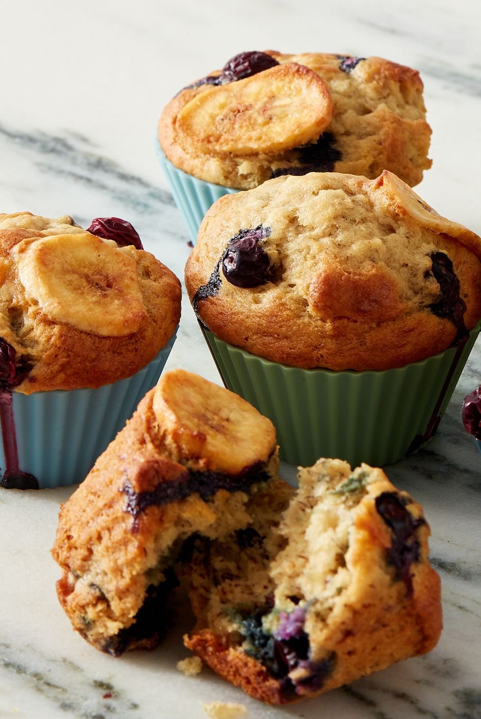 Air Fryer Banana Blueberry Muffins