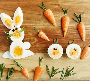 Healthy Easter boiled eggs