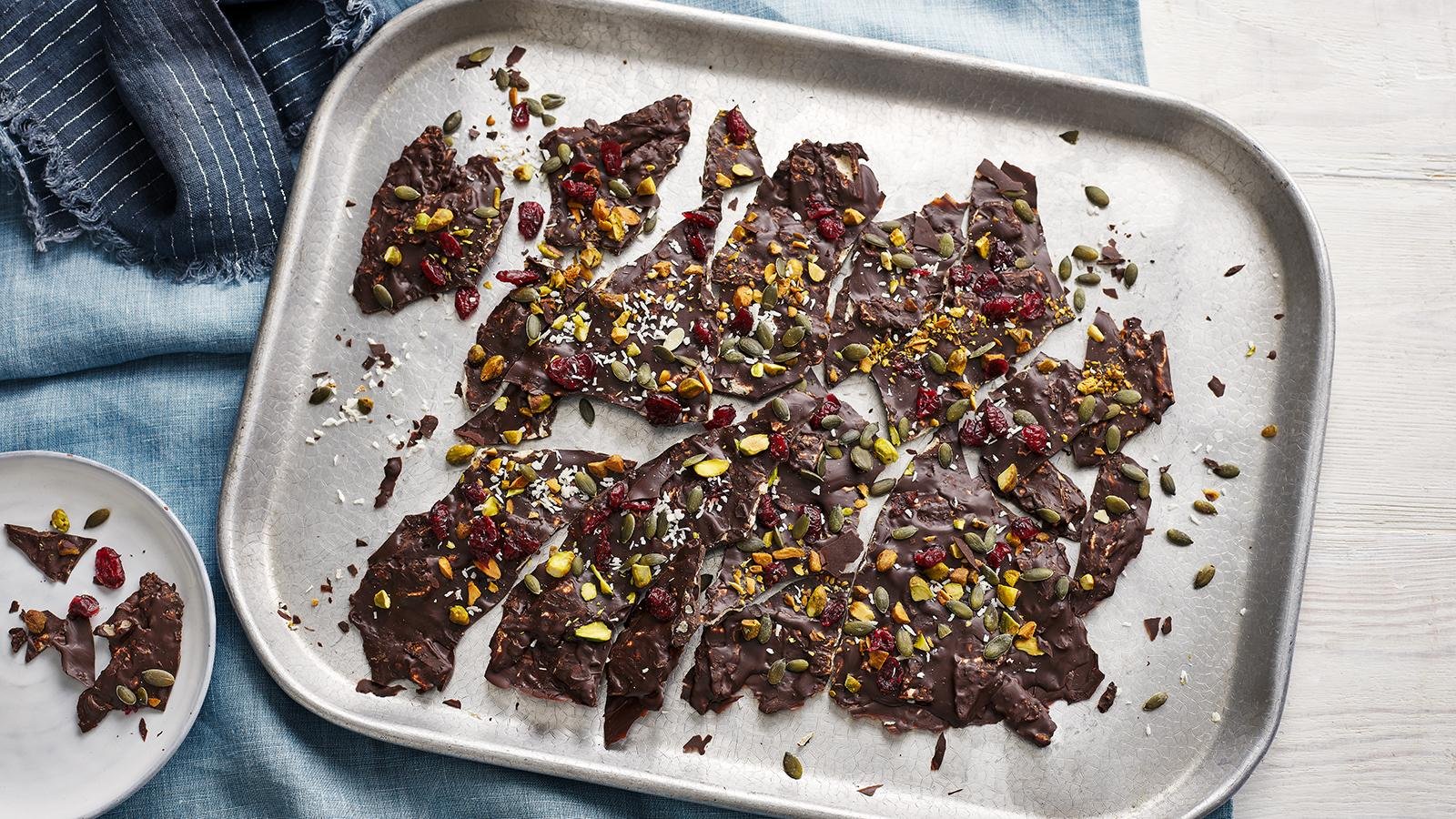 Chocolate matzo bark